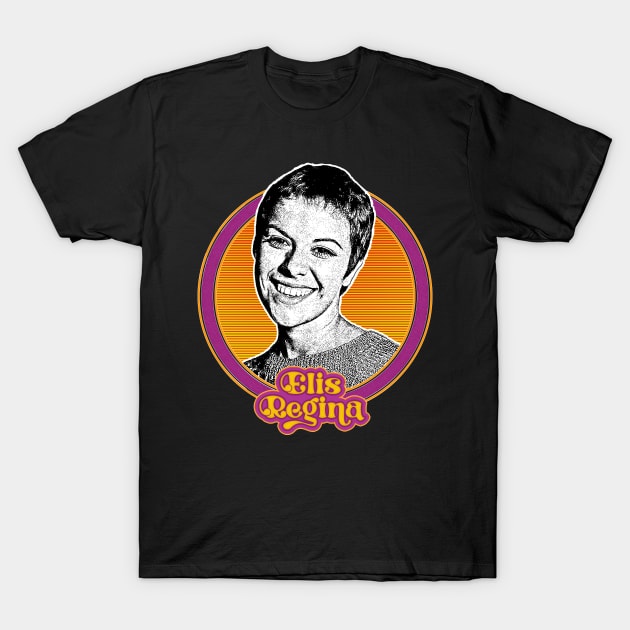 Elis Regina /// Retro Style Fan Art Design T-Shirt by DankFutura